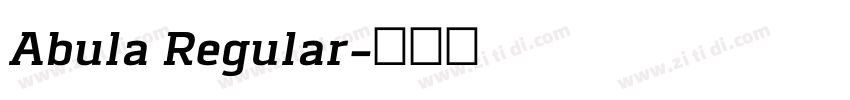 Abula Regular字体转换
